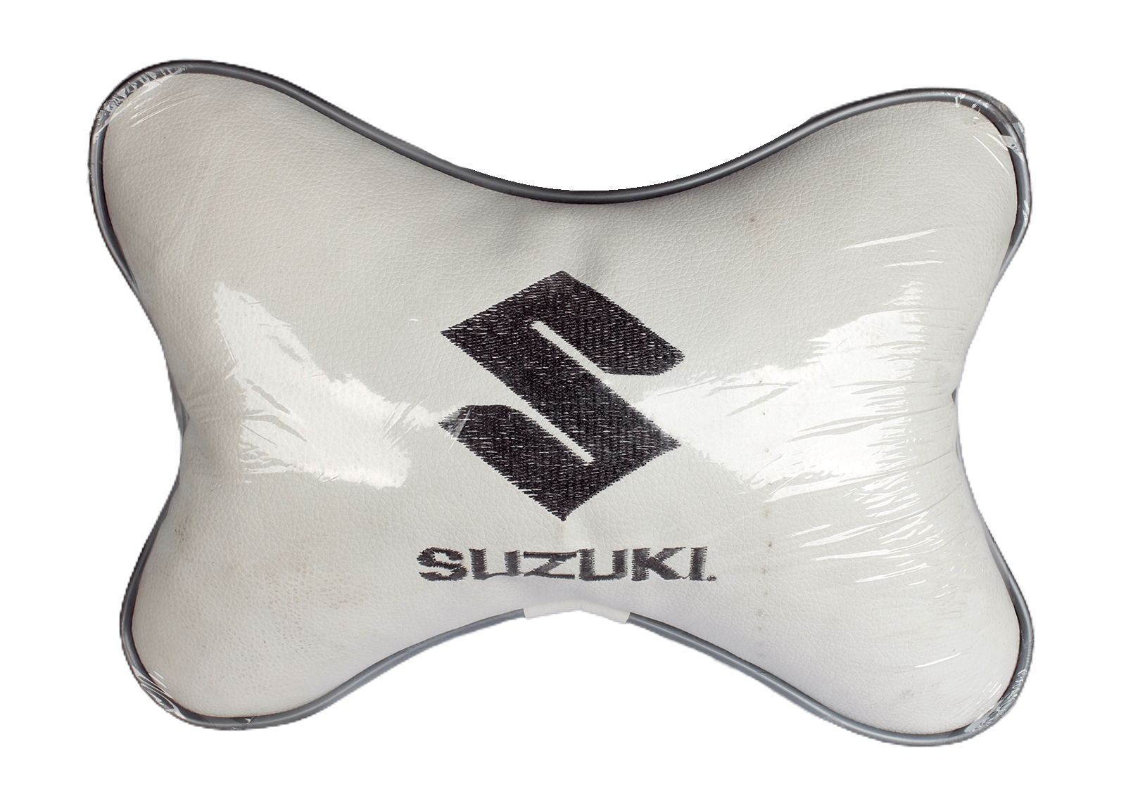 Подголовник косточка SUZUKI белые фотография №1