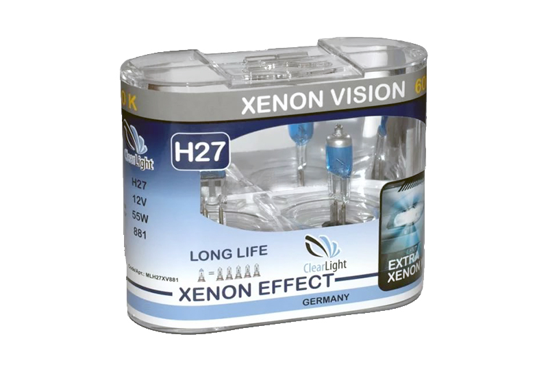 Лампа Clearlight H27 12V 55W Xenon Vision комплект фотография №1