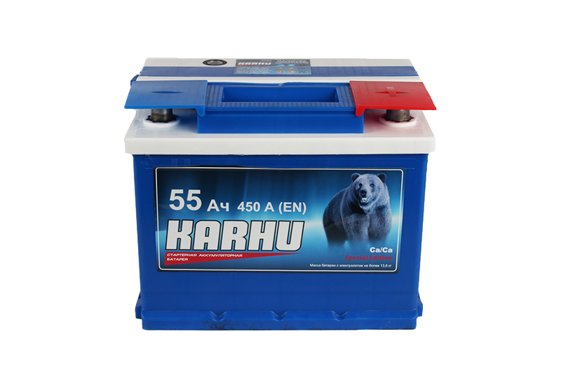 Аккумуляторная батарея KARHU 6СТ55 обратная фотография №1