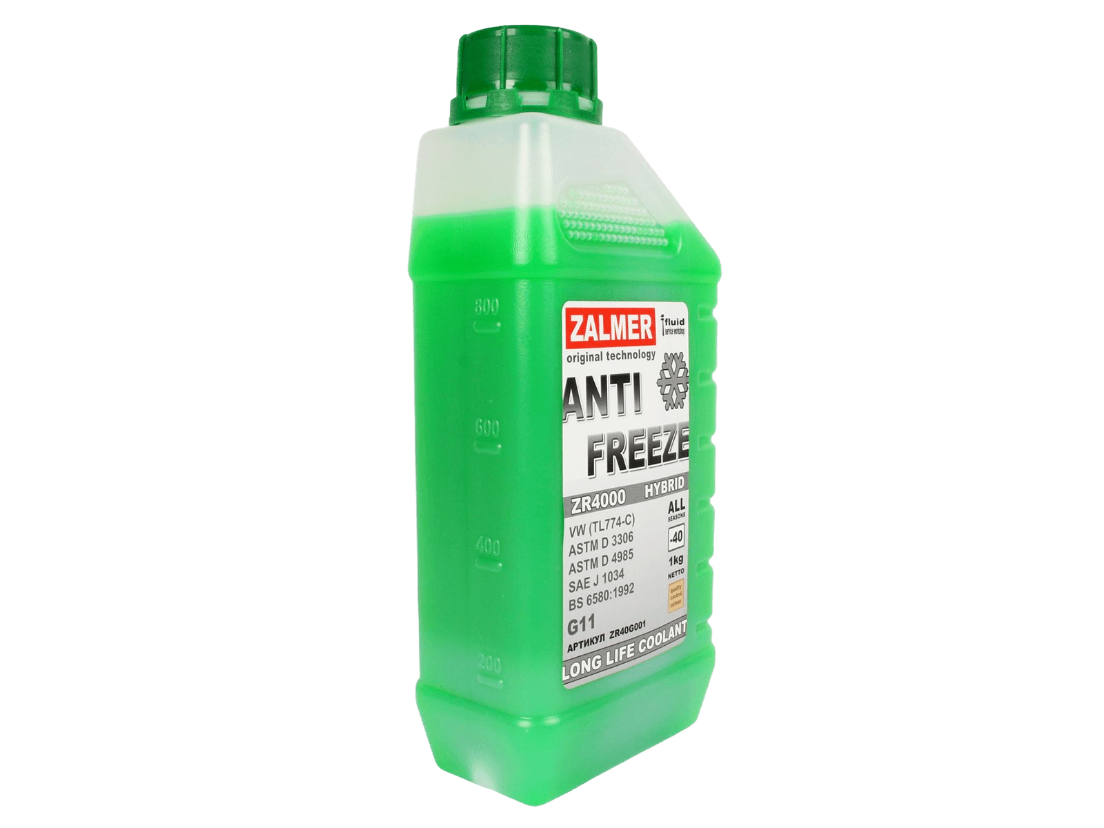 Антифриз ZALMER ZR4000 G11 зеленый 1кг фотография №2