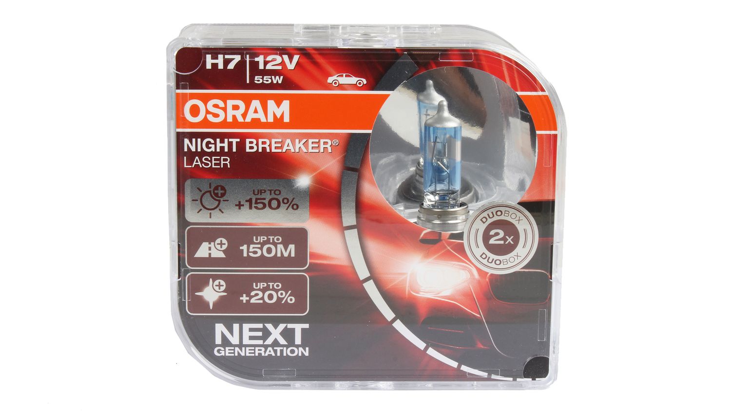 Лампа 12V H7 OSRAM NIGHT BREAKER LASER комплект фотография №1