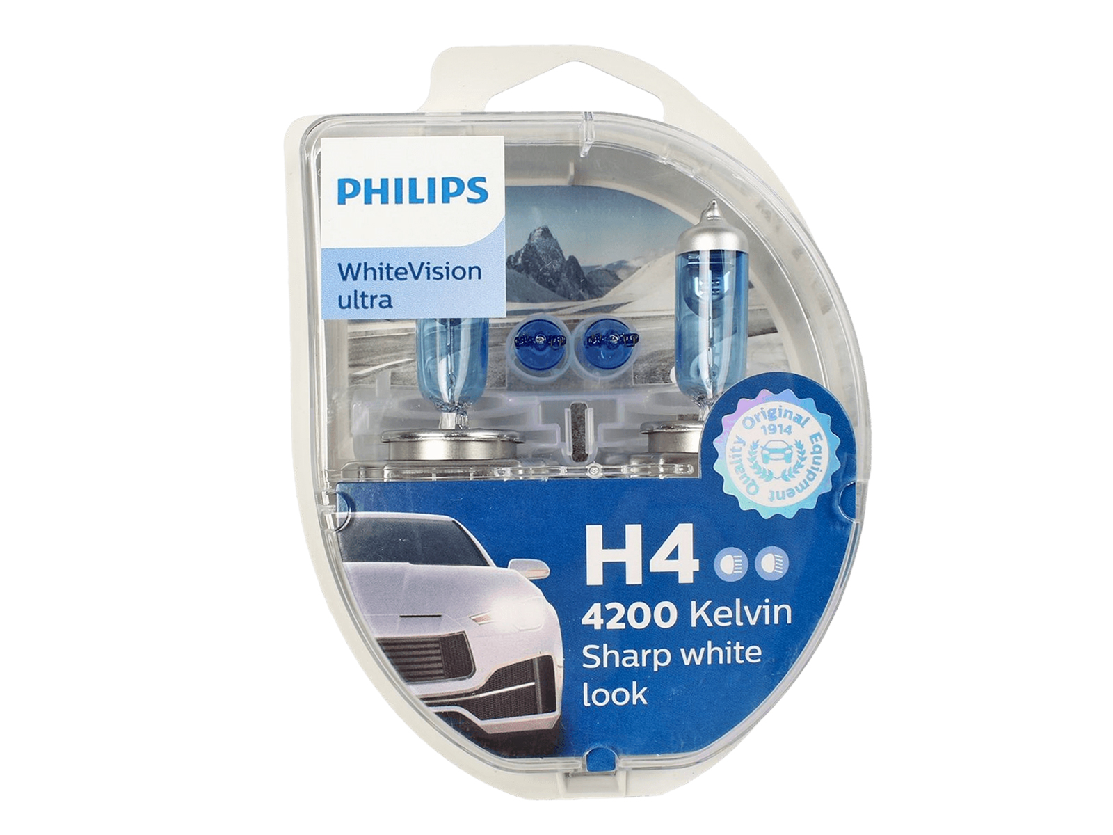 Лампа 12Vx60/55W H4 PHILIPS WHITE VISION ULTRA 4200K к-т фотография №1