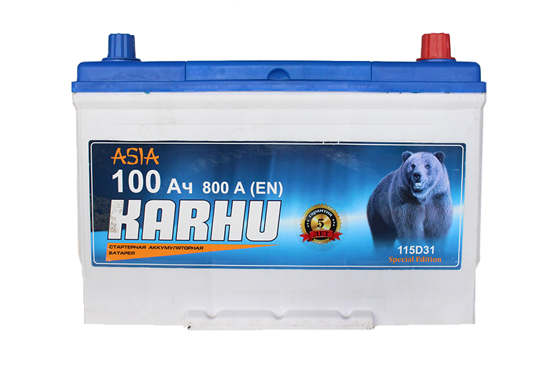 Аккумуляторная батарея KARHU 115D31L 6СТ100 азия обратная фотография №2