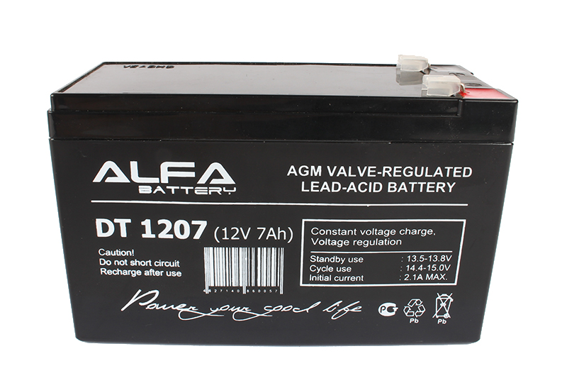 Промышленная аккумуляторная батарея AlfaBattery DT 1207 фотография №2