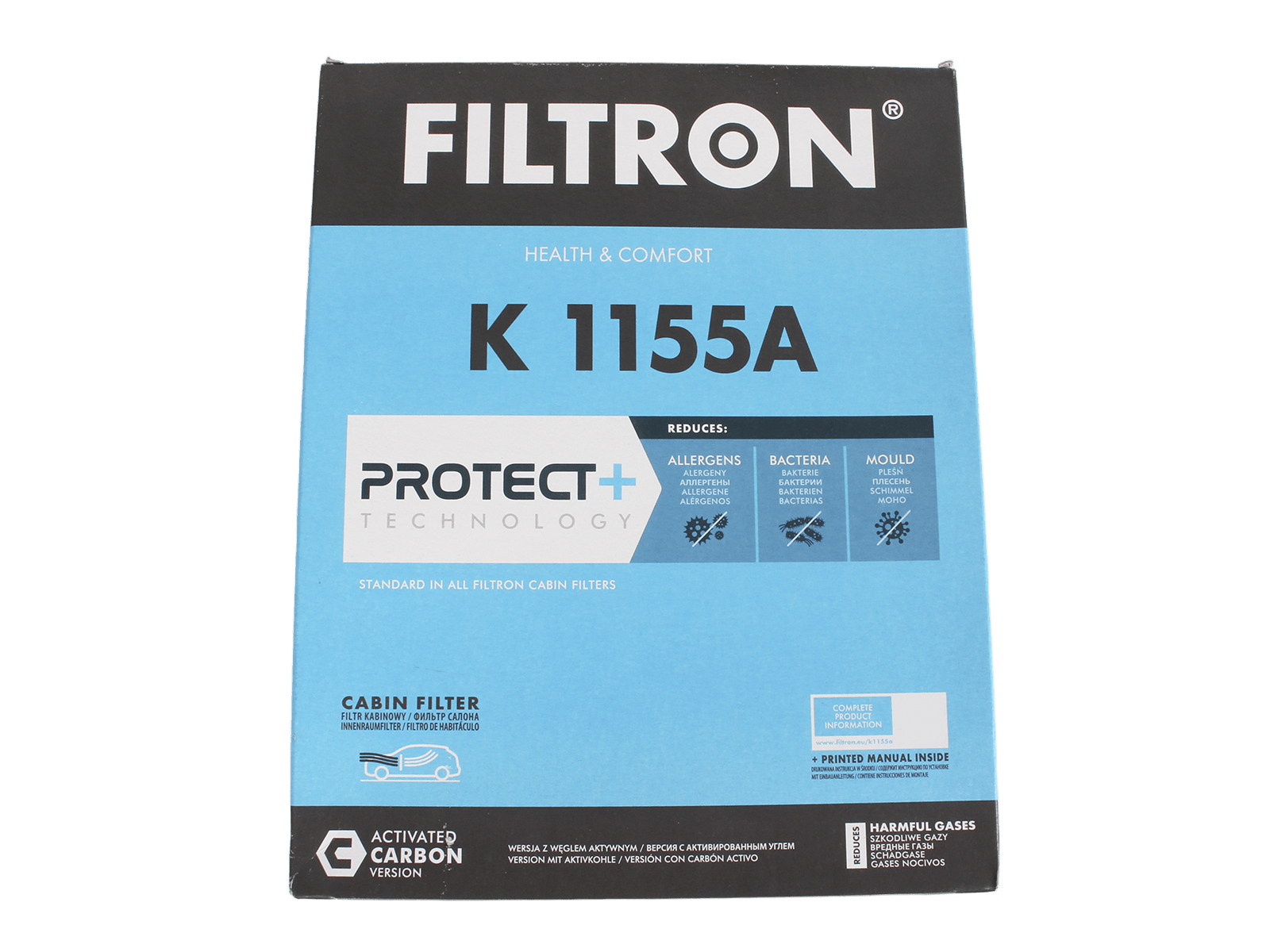 Фильтр салона угольный FILTRON K1155A фотография №4