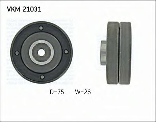 Ролик SKF VKM 21031 AUDI 80 / 100 VW TRANSPORTER T4 фотография №1