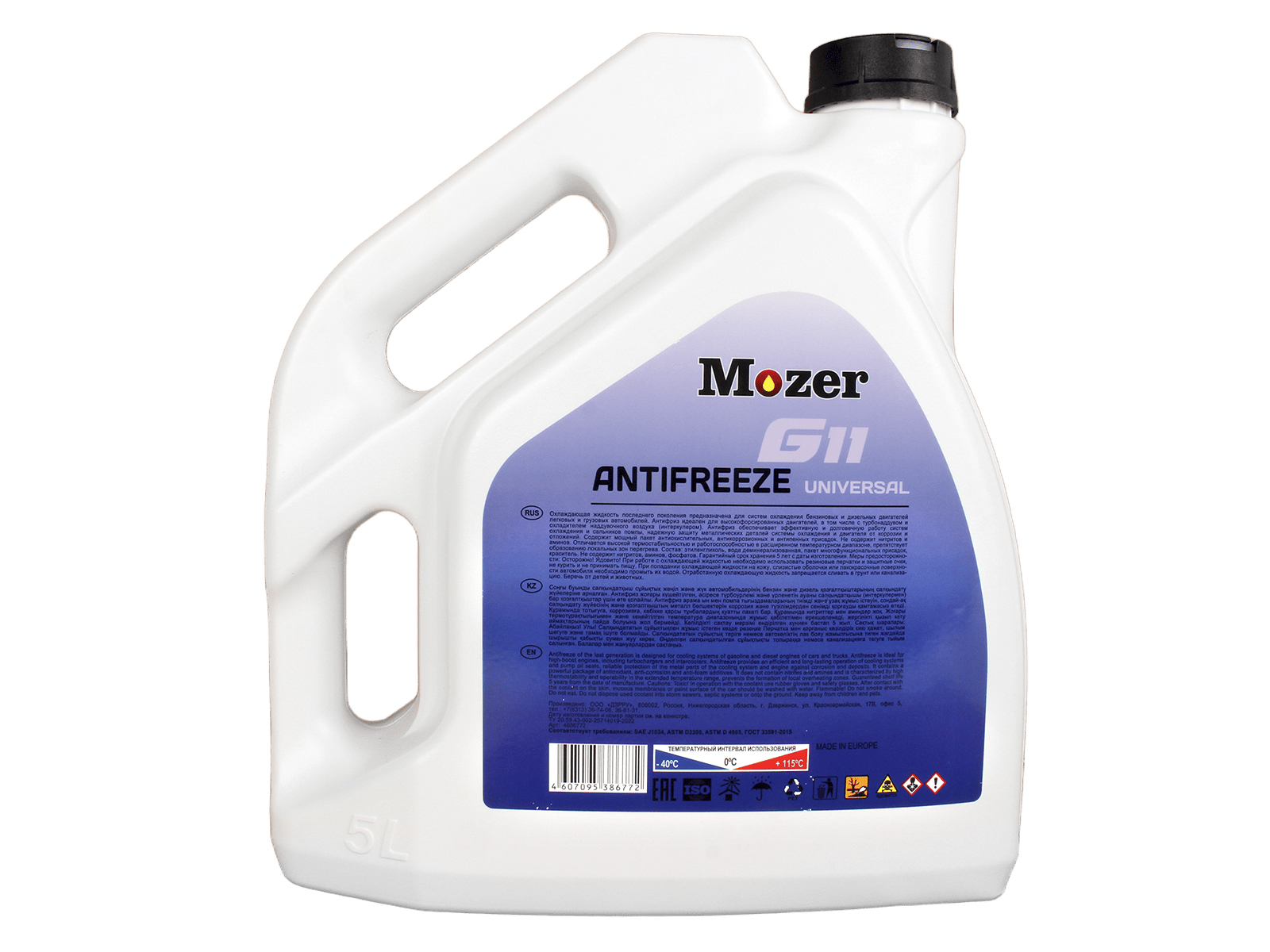 Антифриз MOZER G11 UNIVERSAL синий 5кг фотография №3