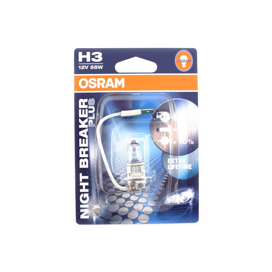 Лампа 12Vx55W H3+90% OSRAM NIGHT BREAKER PLUS