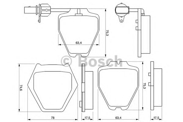 Колодки тормозные BOSCH 0986424690 фотография №1