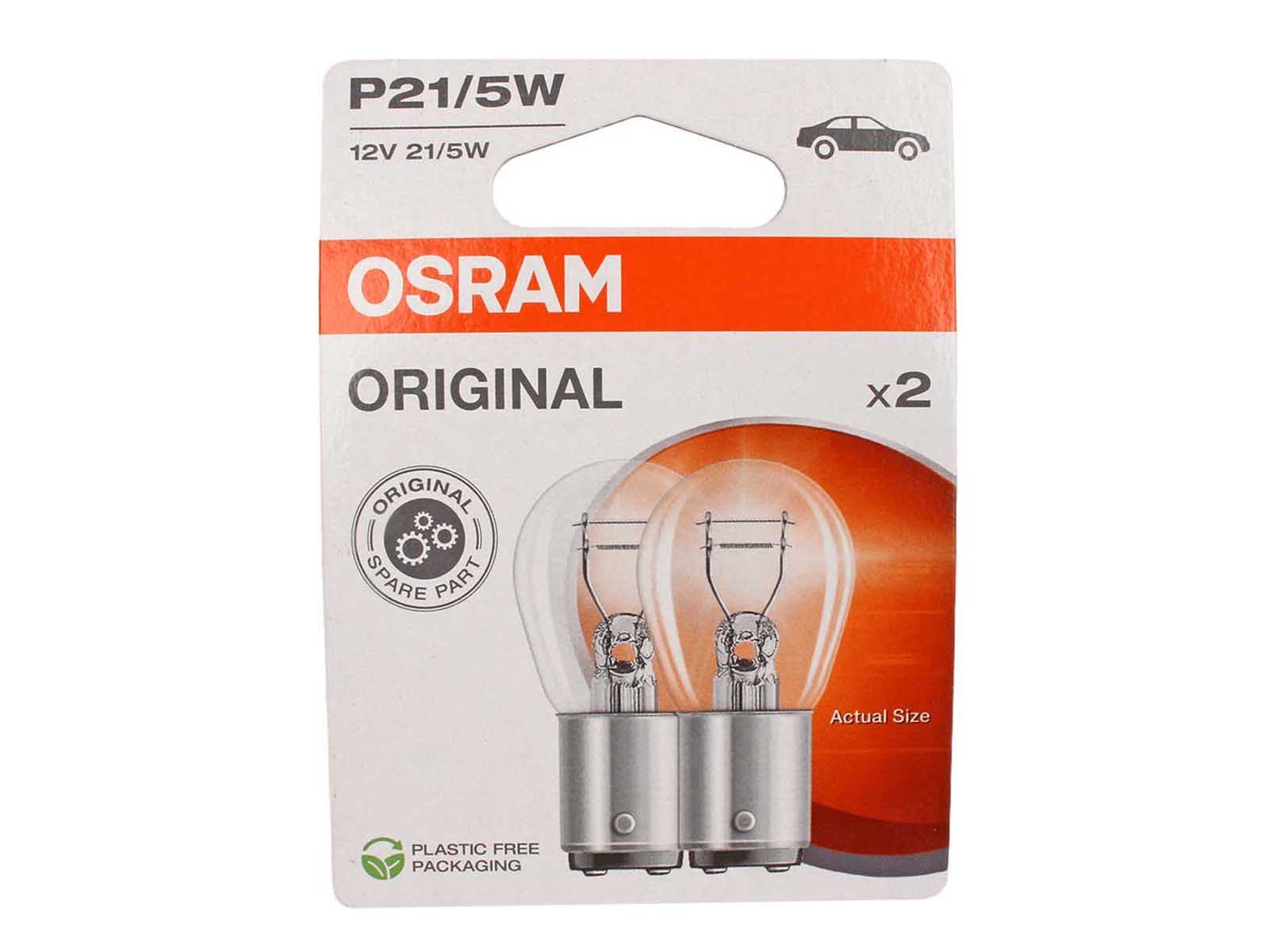 Лампа 12Vx21/5W OSRAM O-7528 2 штуки фотография №1