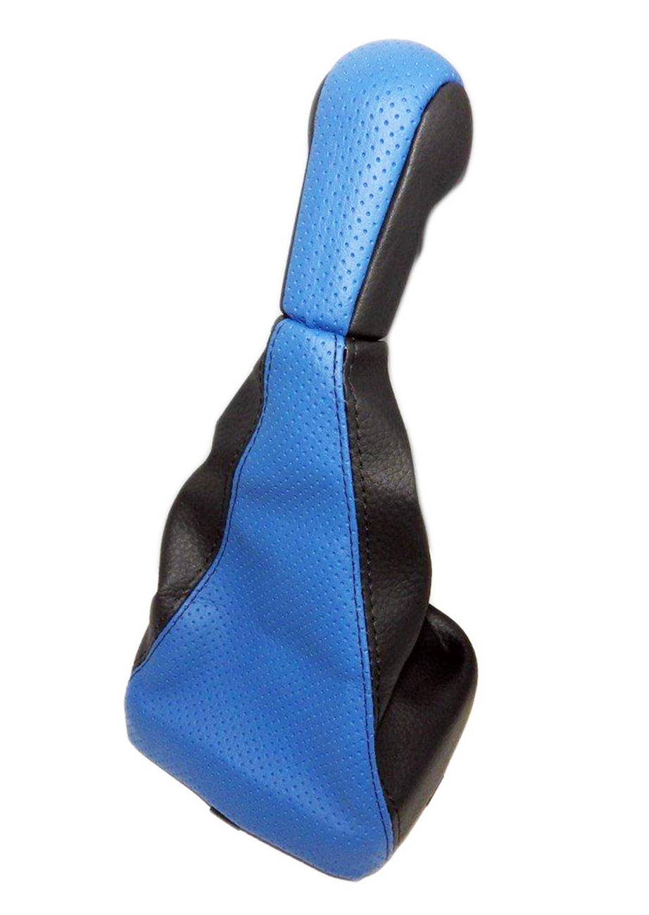 Ручка на рычаг КПП ВАЗ-2115 синяя с чехлом сфера кожзам АВТОБРА фотография №1