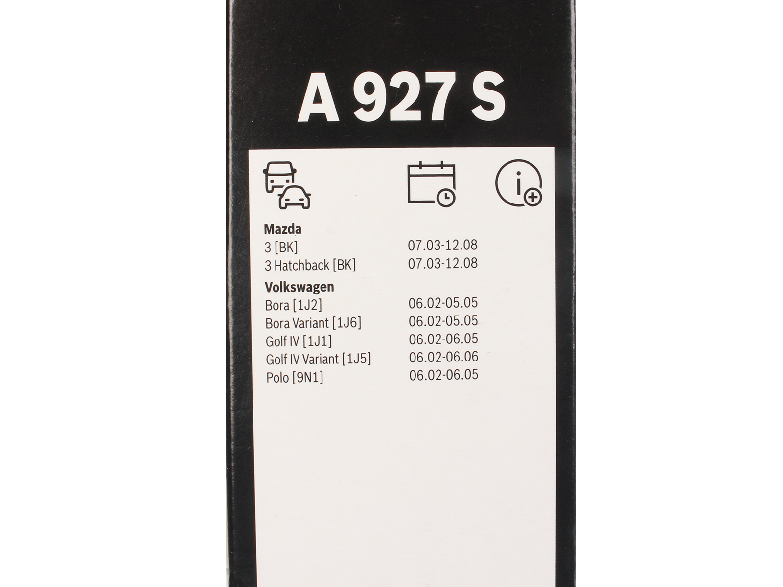 Щетка стеклоочистителя BOSCH комплект 3397118927 A927S фотография №5