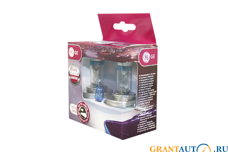Лампа автомобильная H4 12V- 60/55W (P43t) Megalight Ultra +90 (к.уп. набор) (GE) фотография №2