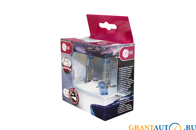 Лампа автомобильная H1 12V- 55W (P14,5s) Megalight Ultra +90 (набор) (GE) фотография №2