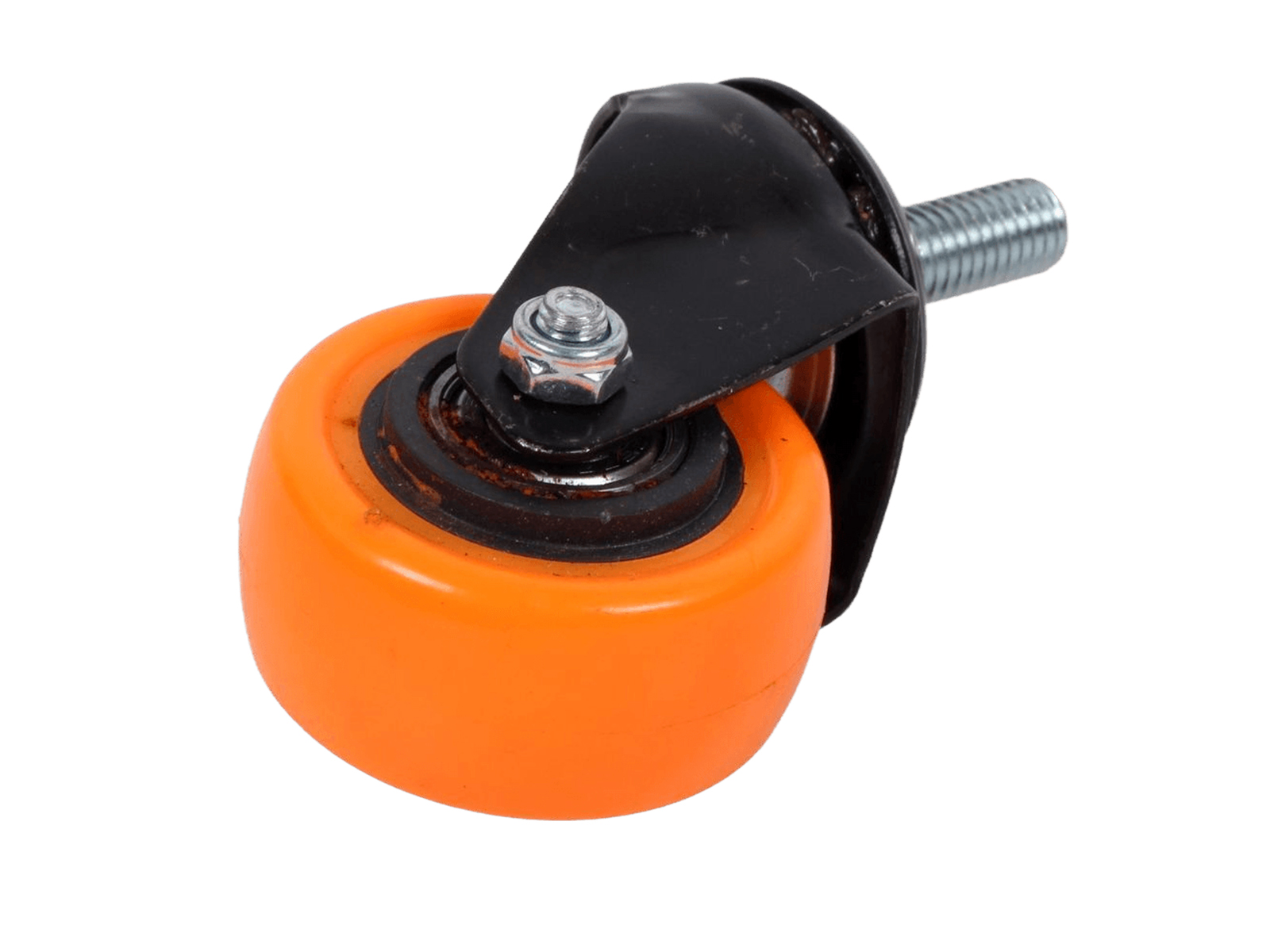 Колесо оранжевая резина 50мм с болтом фотография №2