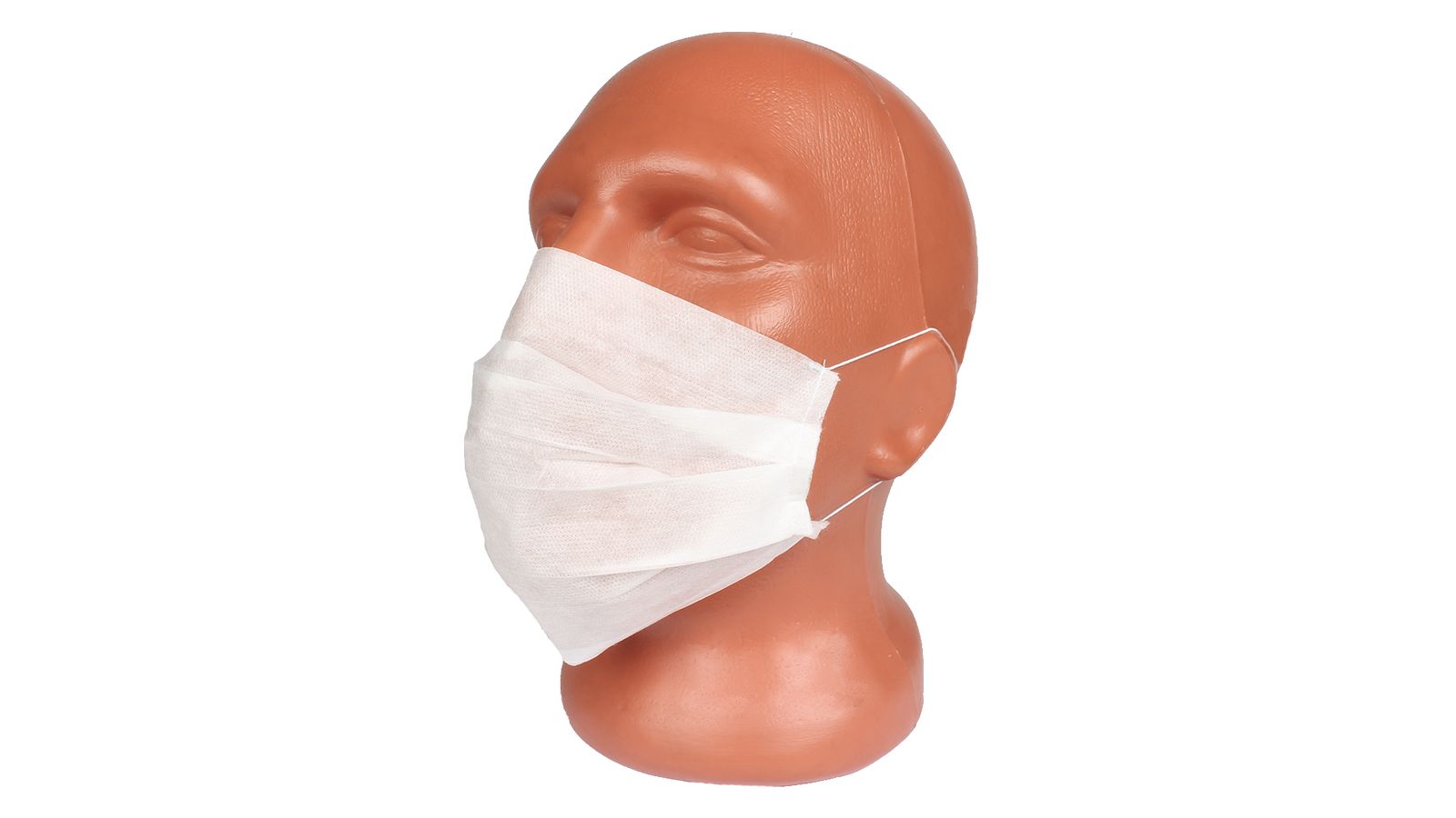 Маска защитная одноразовая белая 5шт к-т фотография №1