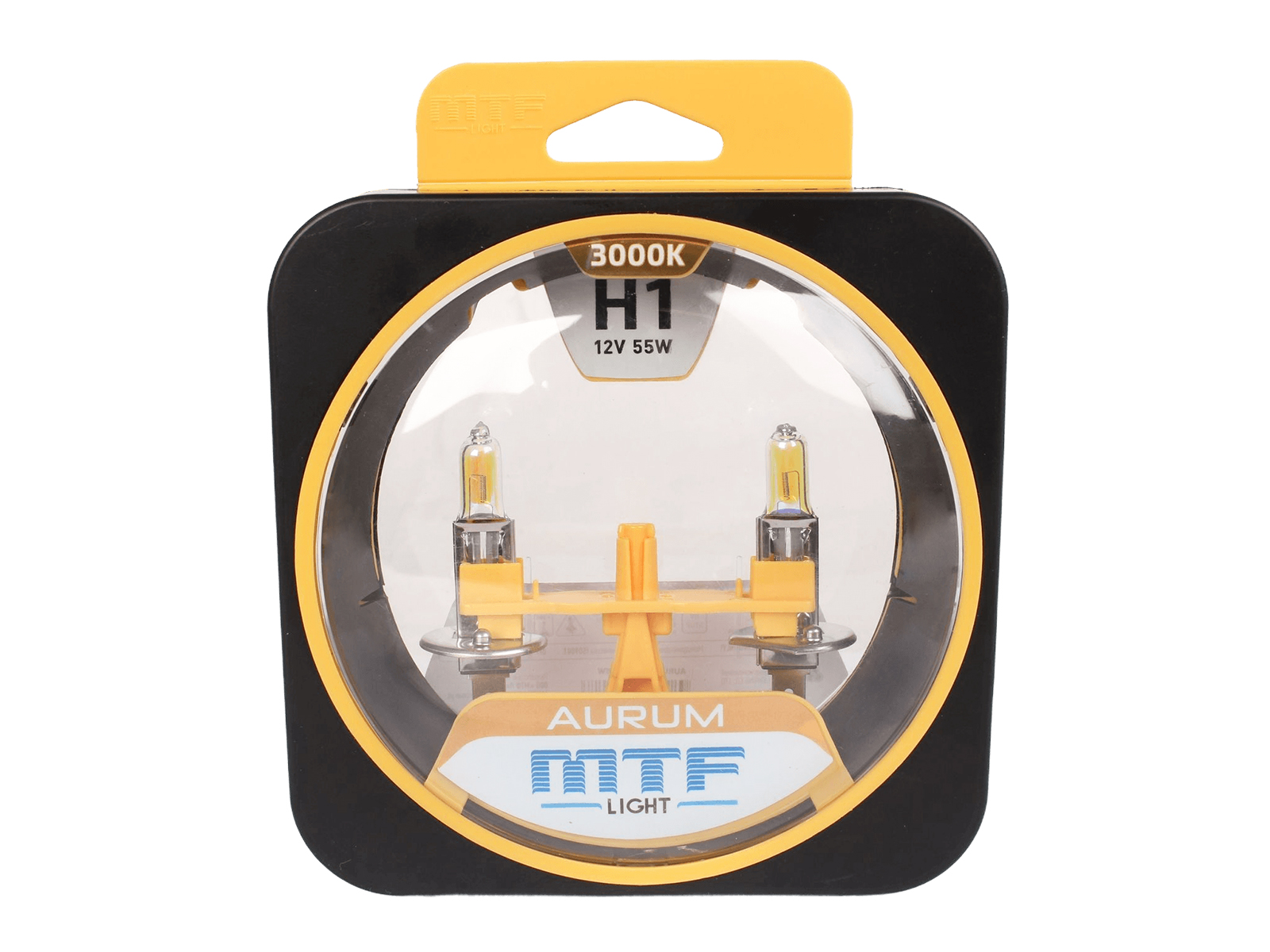 Набор ламп 12V 55W H1 MTF AURUM комплект фотография №4