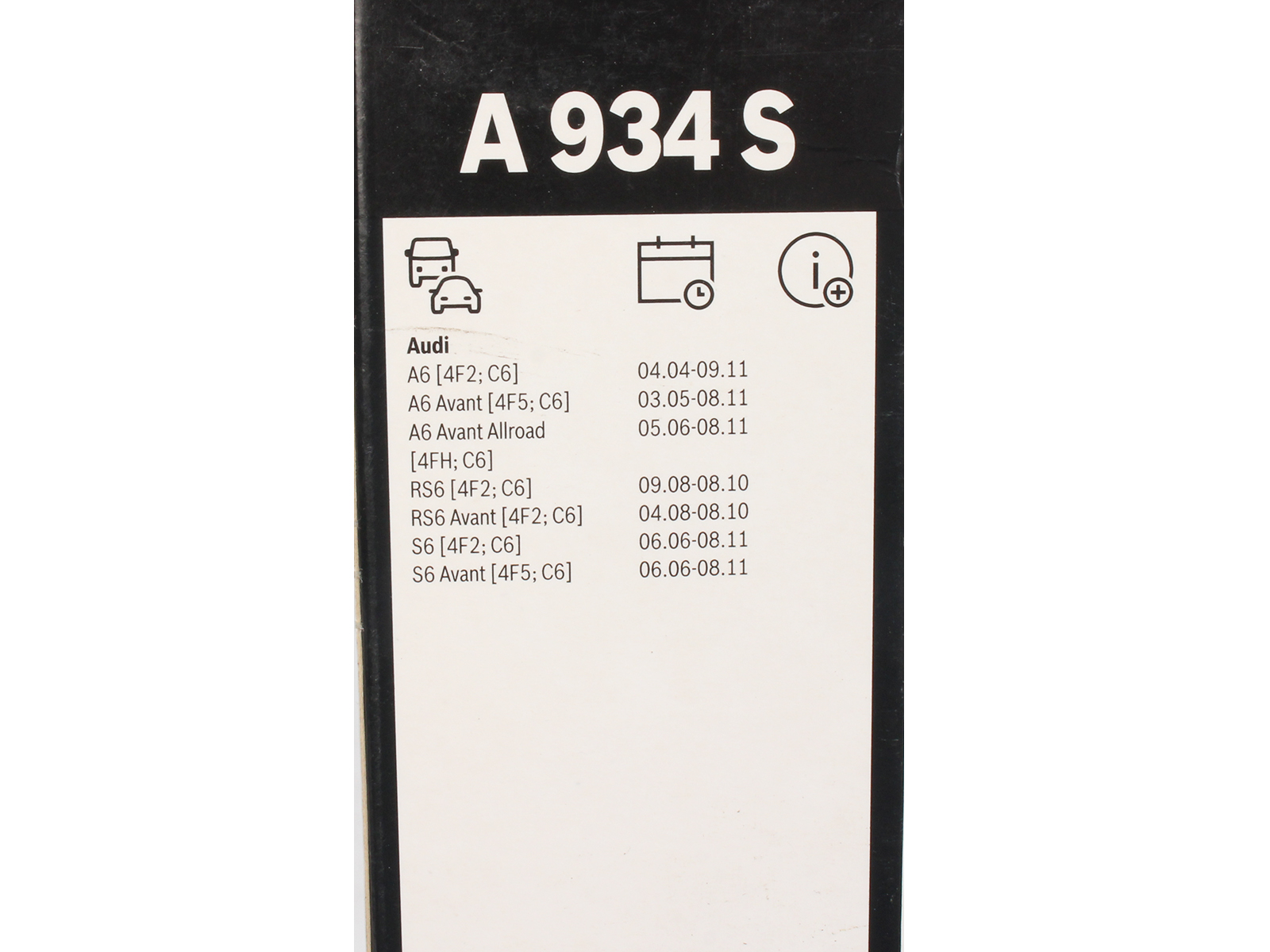 Щетка стеклоочистителя BOSCH комплект 3397118934 A934S фотография №5