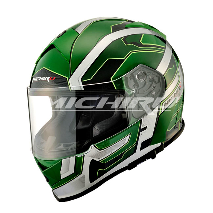 Шлем интеграл MI 167 RoboMech Green MICHIRU XL фотография №1