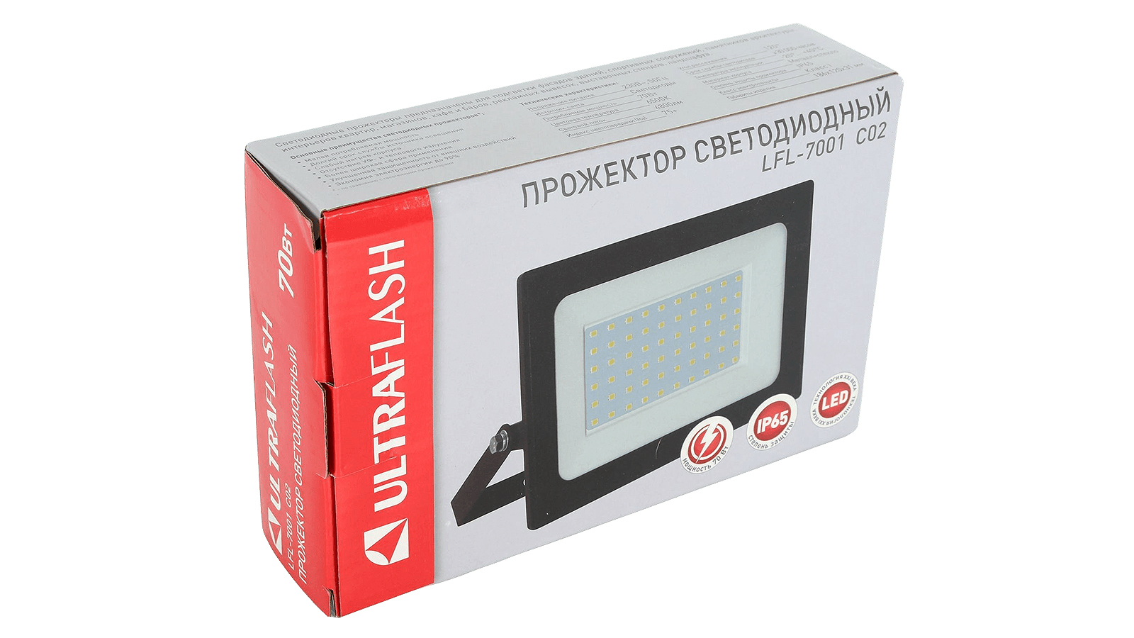 Прожектор ULTRA FLASH LED SMD BLACK 70W 6500K 220V фотография №5