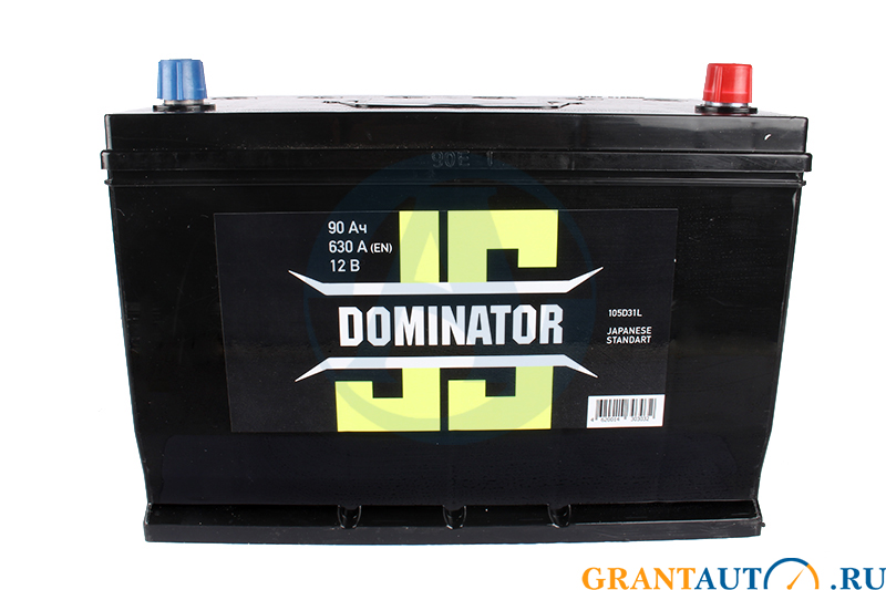Аккумуляторная батарея DOMINATOR 6СТ90 азия обратный нижнее крепление фотография №1
