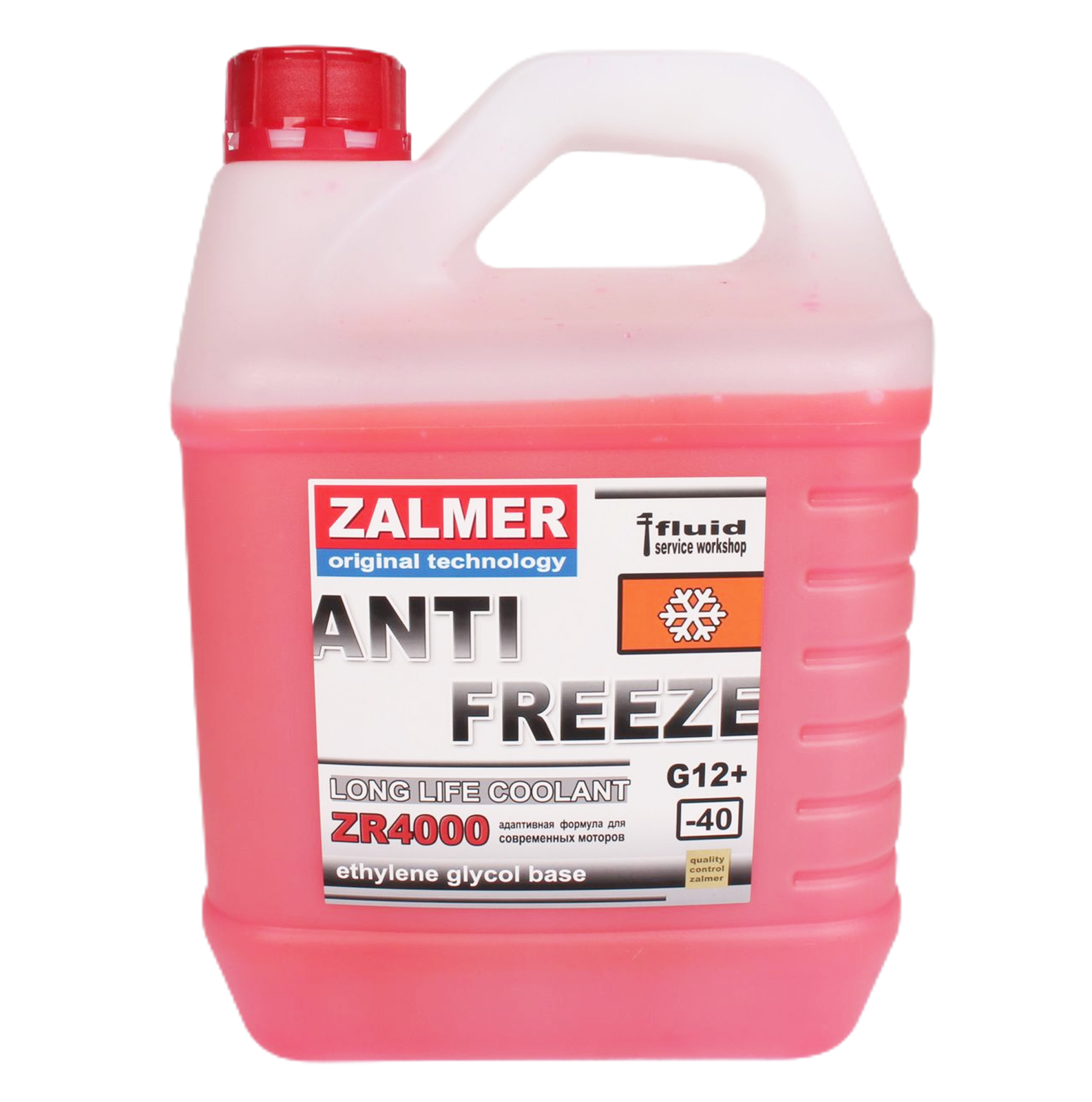 Антифриз G12+ красный 4кг ZALMER ZR4000 фотография №1