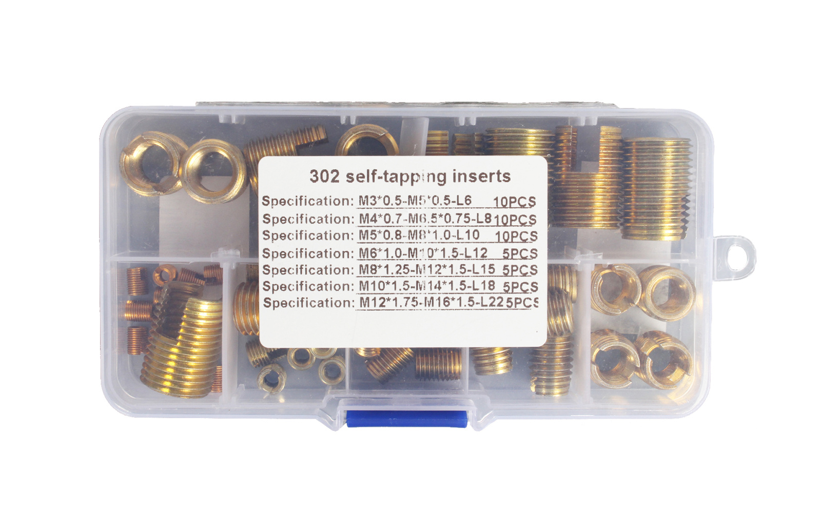 Набор вставок футорок для ремонта резьбы M3-M12  50 предметов ANROKEY фотография №3