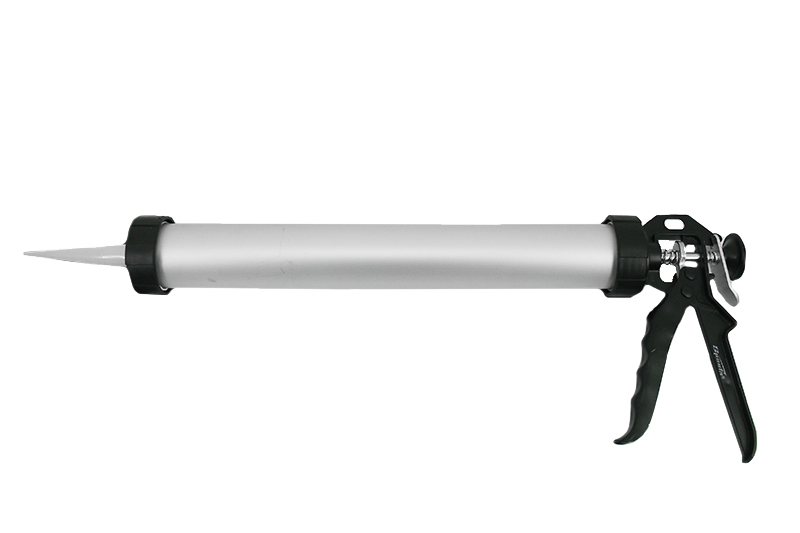 Пистолет для герметика, 750 мл, закрытый, алюминиевый корпус, круглый  шток 8 мм// SPARTA фотография №1