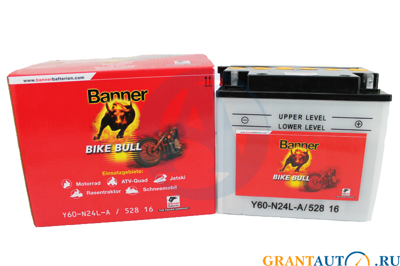 Аккумуляторная батарея BANNER Bike Bull Y60-N24L-A 6СТ25 525 015 022 фотография №1