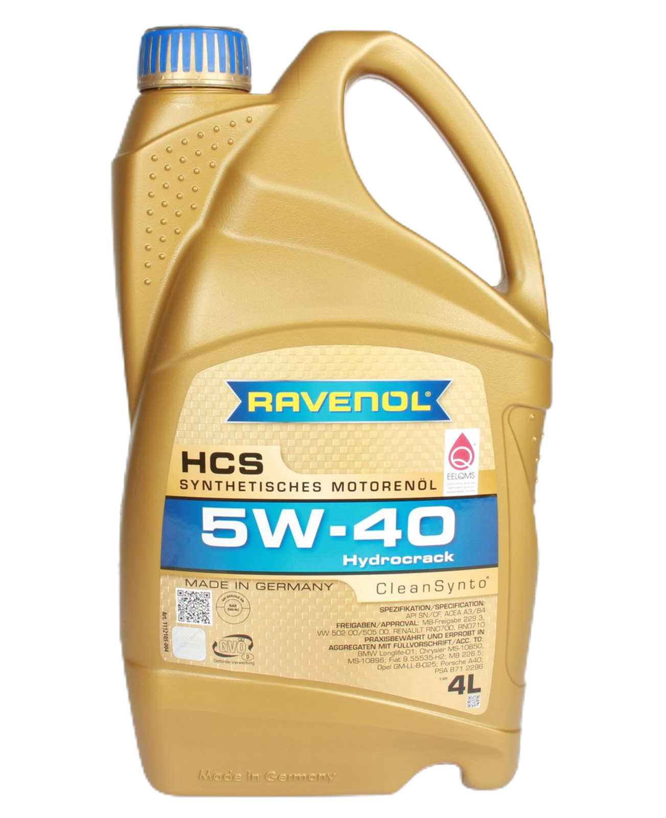Масло моторное RAVENOL HCS 5W40 4л фотография №1