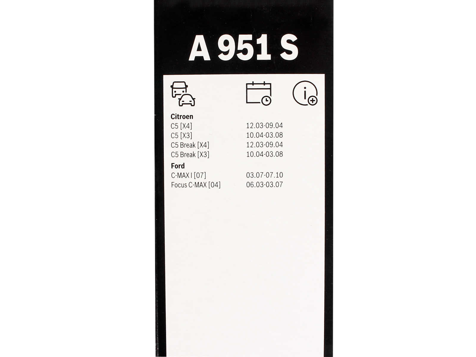 Щетка стеклоочистителя BOSCH комплект 3397118951 A951S фотография №6