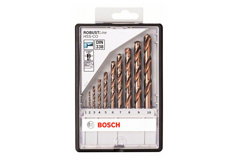 Набор сверл  BOSCH 10шт 1-10 мм HSS-CO фотография №1