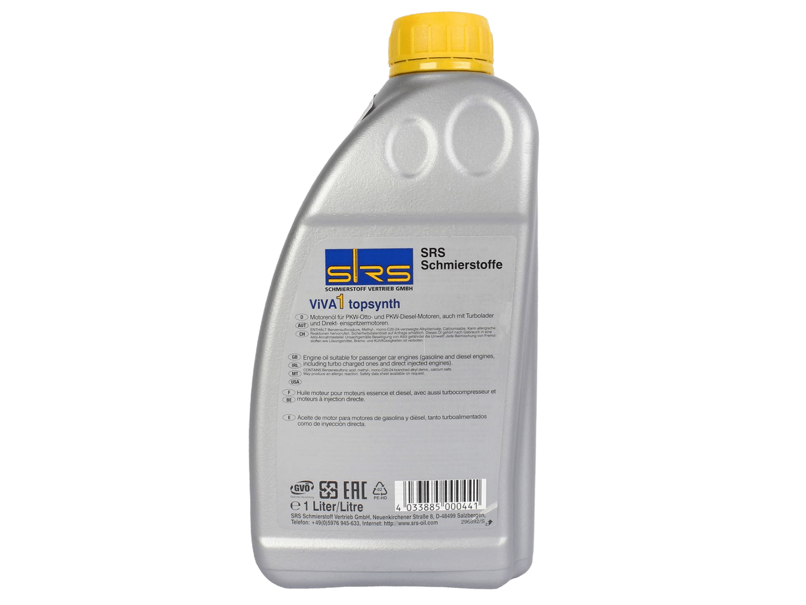 Масло моторное SRS VIVA 1 topsynth 5W40 1л фотография №2