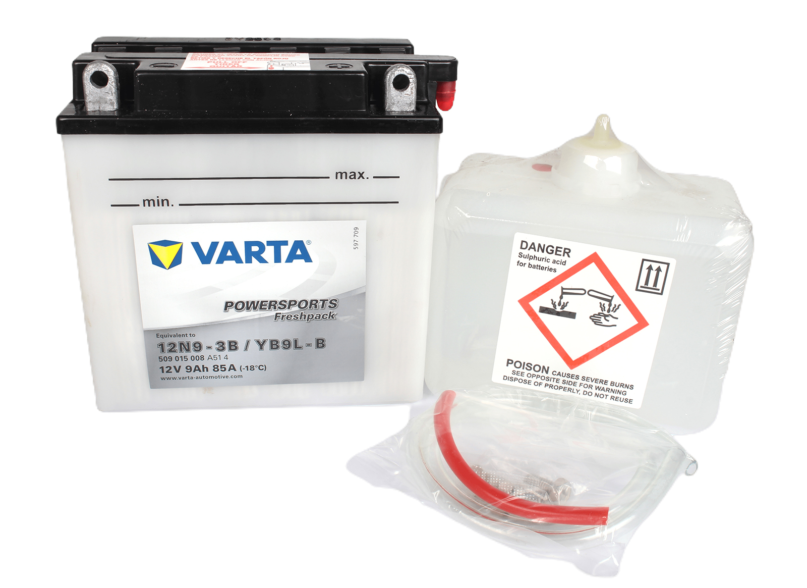 Аккумуляторная батарея VARTA белая 6СТ9 509 015 008 фотография №1