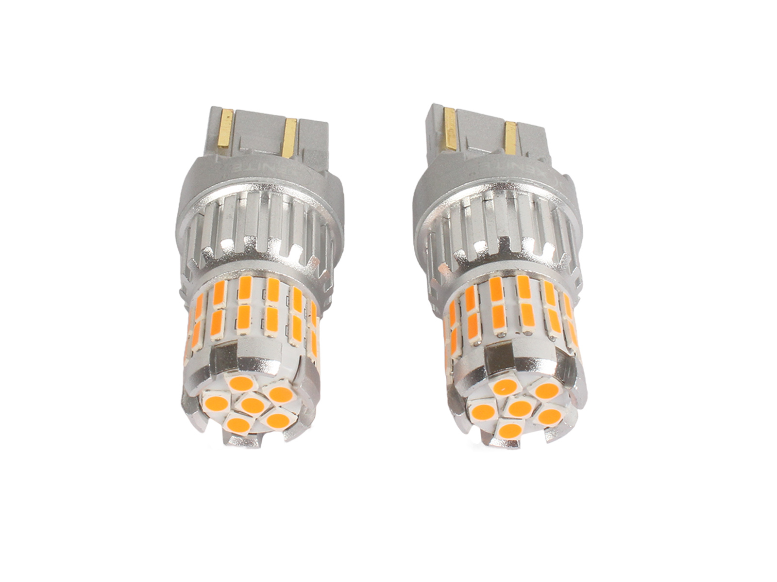 Лампа XENITE TP3012Y DRL T20/W21/5W/7443 ДХО 12V диодная оранжевая комплект фотография №1