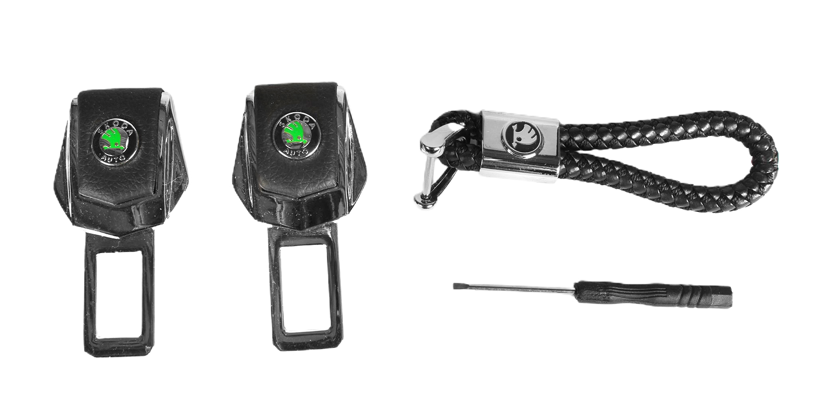 Заглушка 2 штуки + брелок SKODA фотография №1