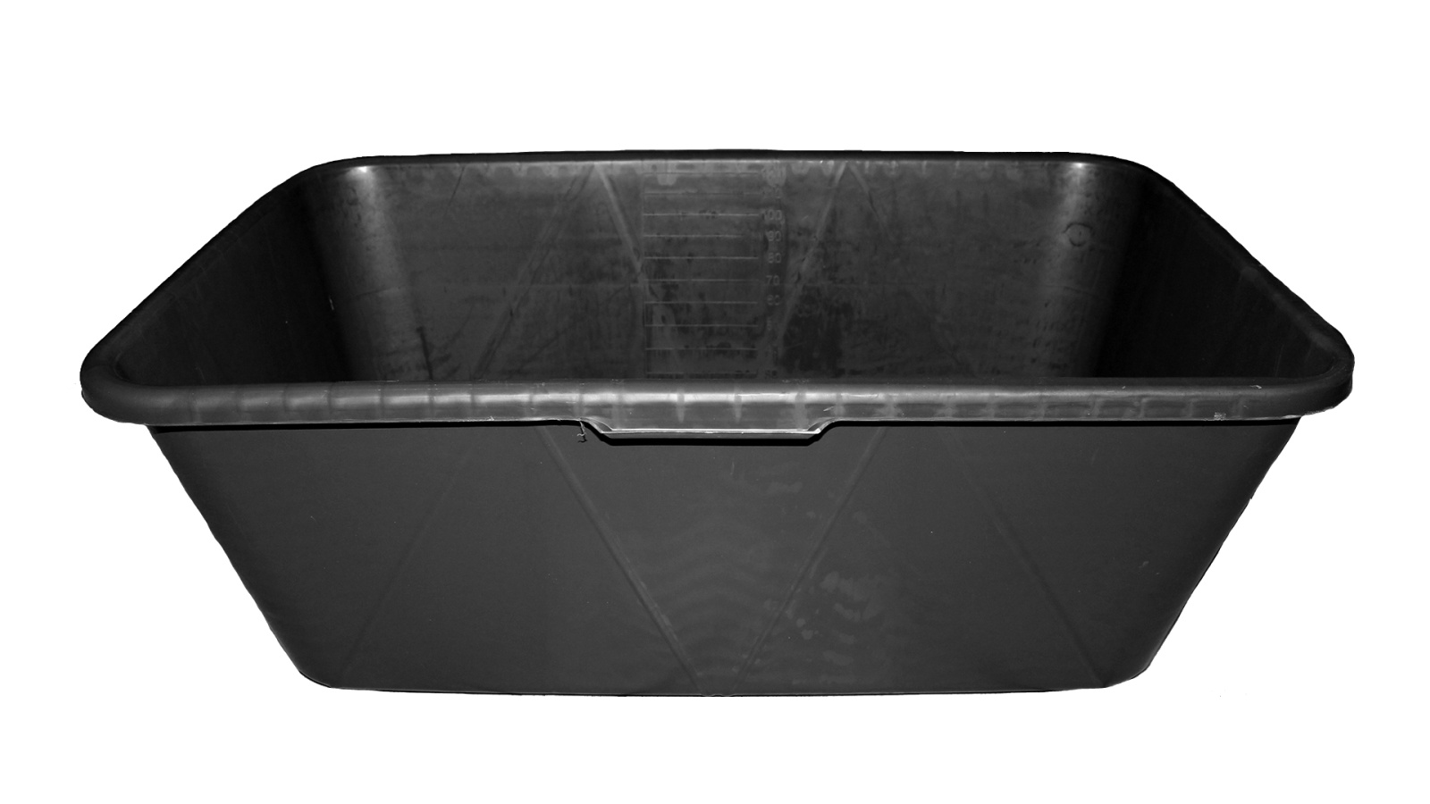 Таз строительный 120л пластик черный прямоугольный фотография №1