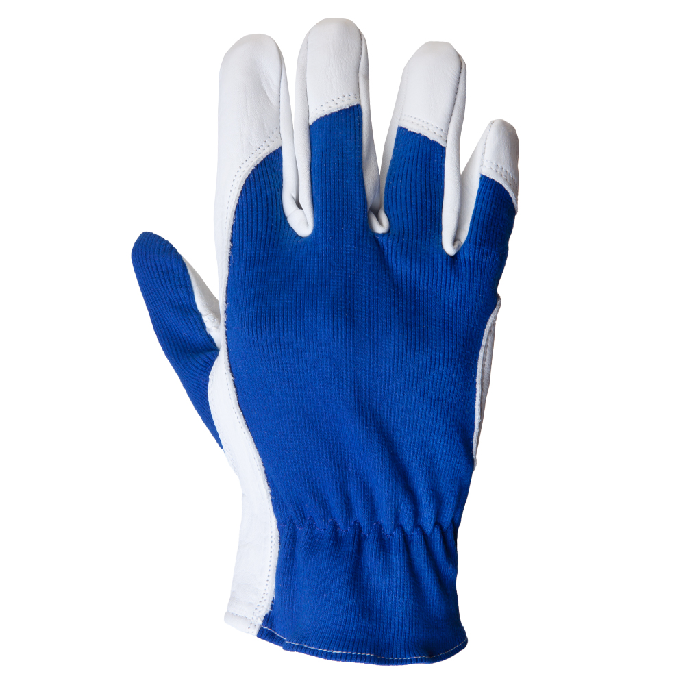 Рабочие перчатки Jeta Safety Locksmith из кожи и хлопка синий-белый 9/L фотография №1