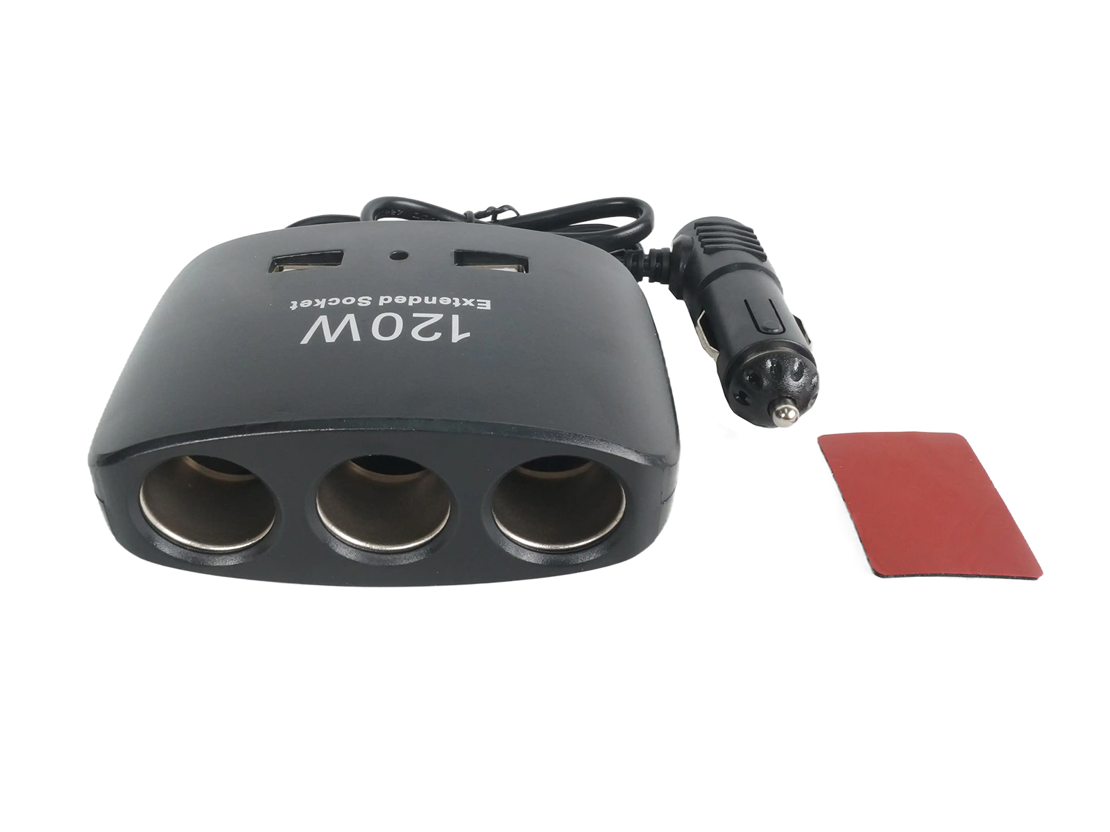 Разветвитель 3 гнезда 2 USB Olesson 1511, черный R4151 фотография №1