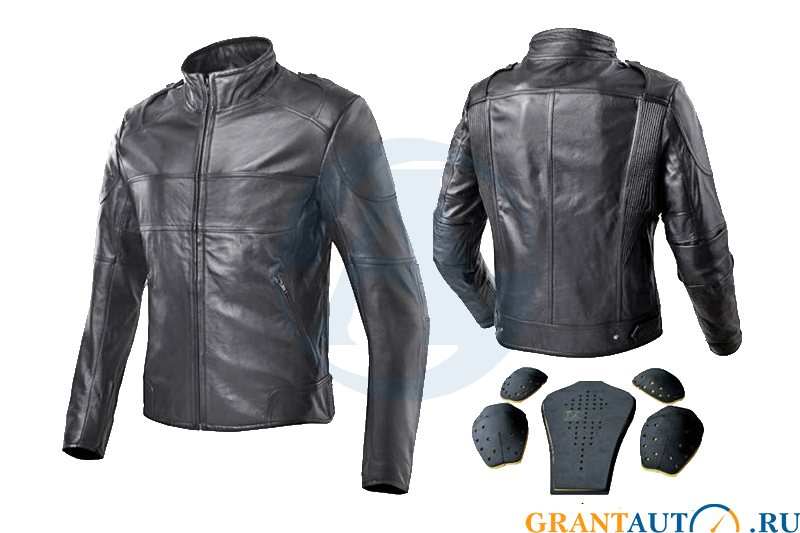 Куртка Scoyco JK44 кожаная черная XL фотография №1