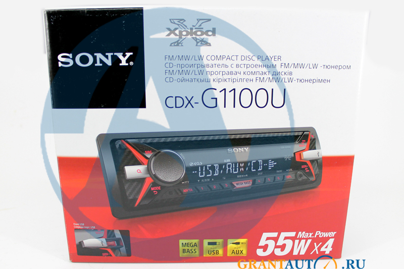 MP3-ресивер автомагнитола SONY CDX-G1100U фотография №1