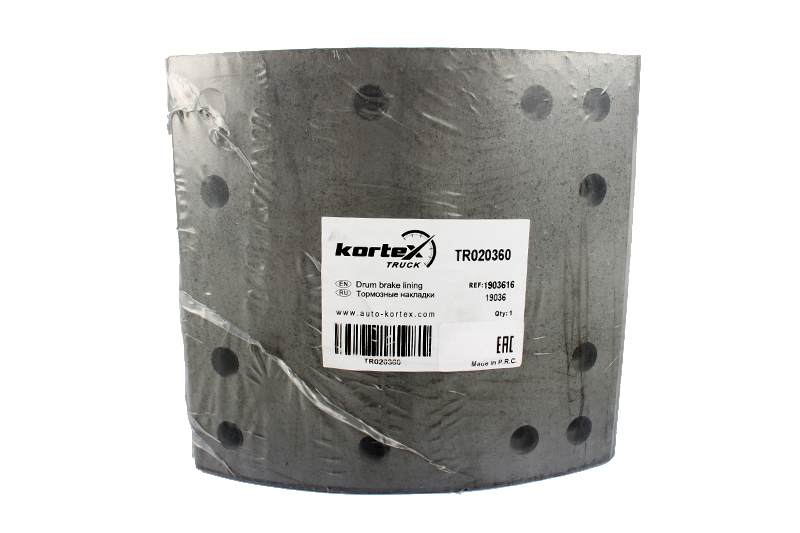 Тормозные накладки STD 19036 закл.(6.35x15.6) (комплект с заклепками) KORTEX TR020360R фотография №2