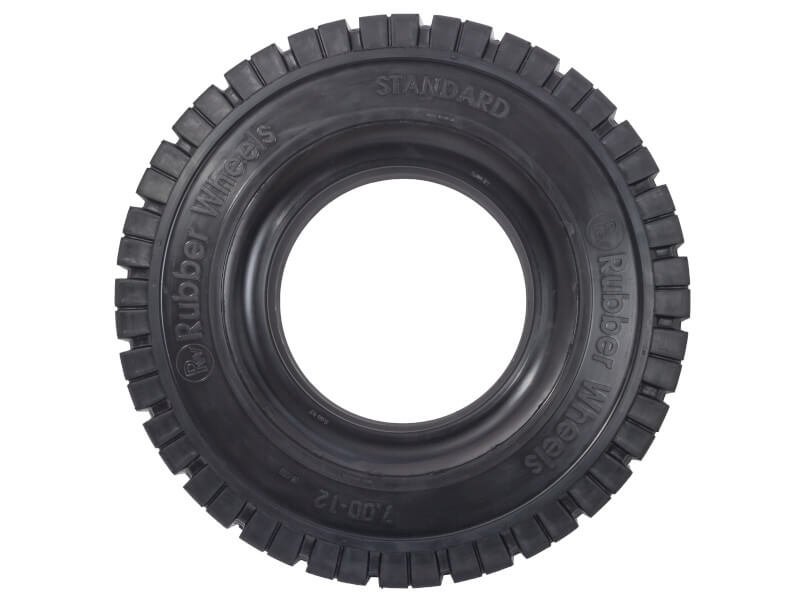 Шина цельнолитая (суперэластик) 7.00-12 Rubber Wheels Standard (с буртом) фотография №1