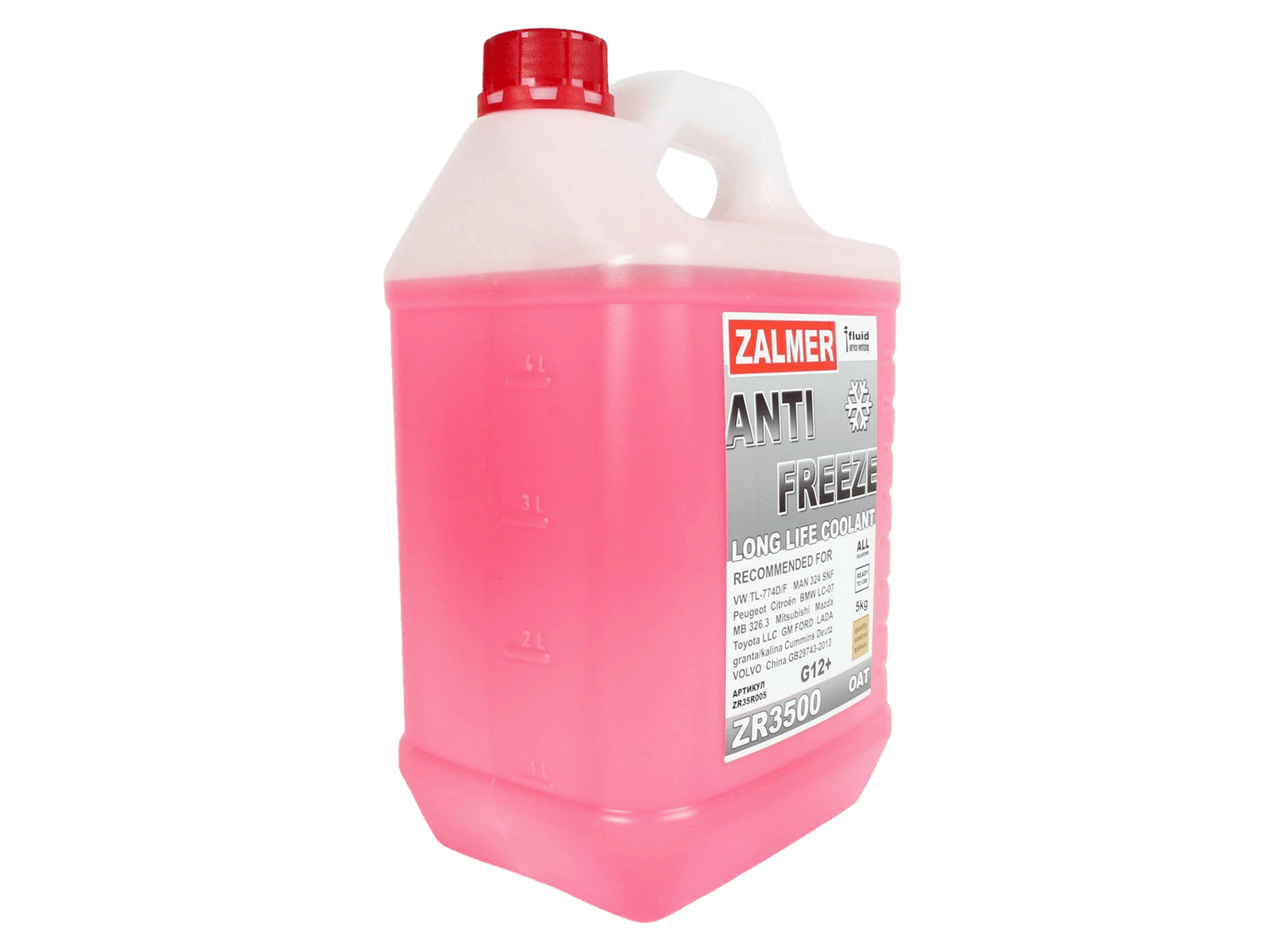Антифриз G12+ 3500 красный 5кг ZALMER фотография №3