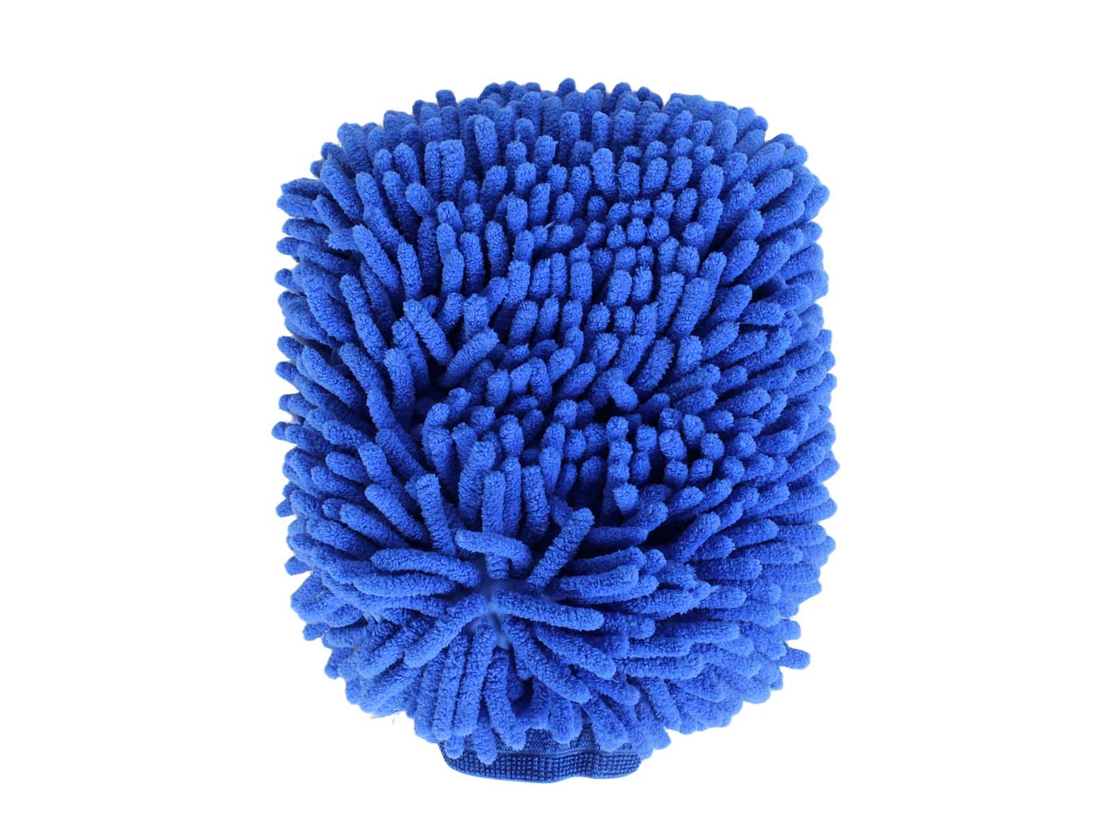 Варежка для мойки из микрофибры синяя фотография №2