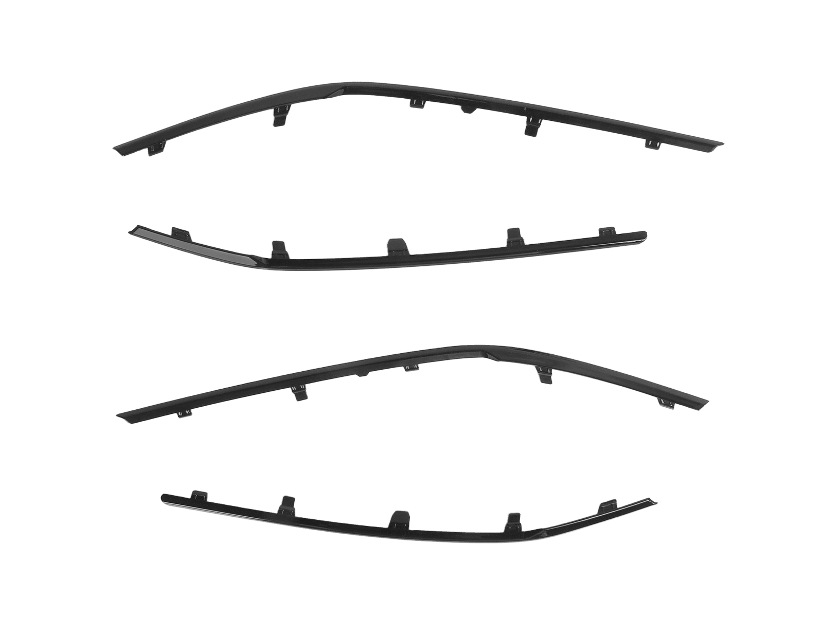 Накладка ВАЗ-2180 NG на дверные карты черный глянец 4 штуки комплект фотография №1