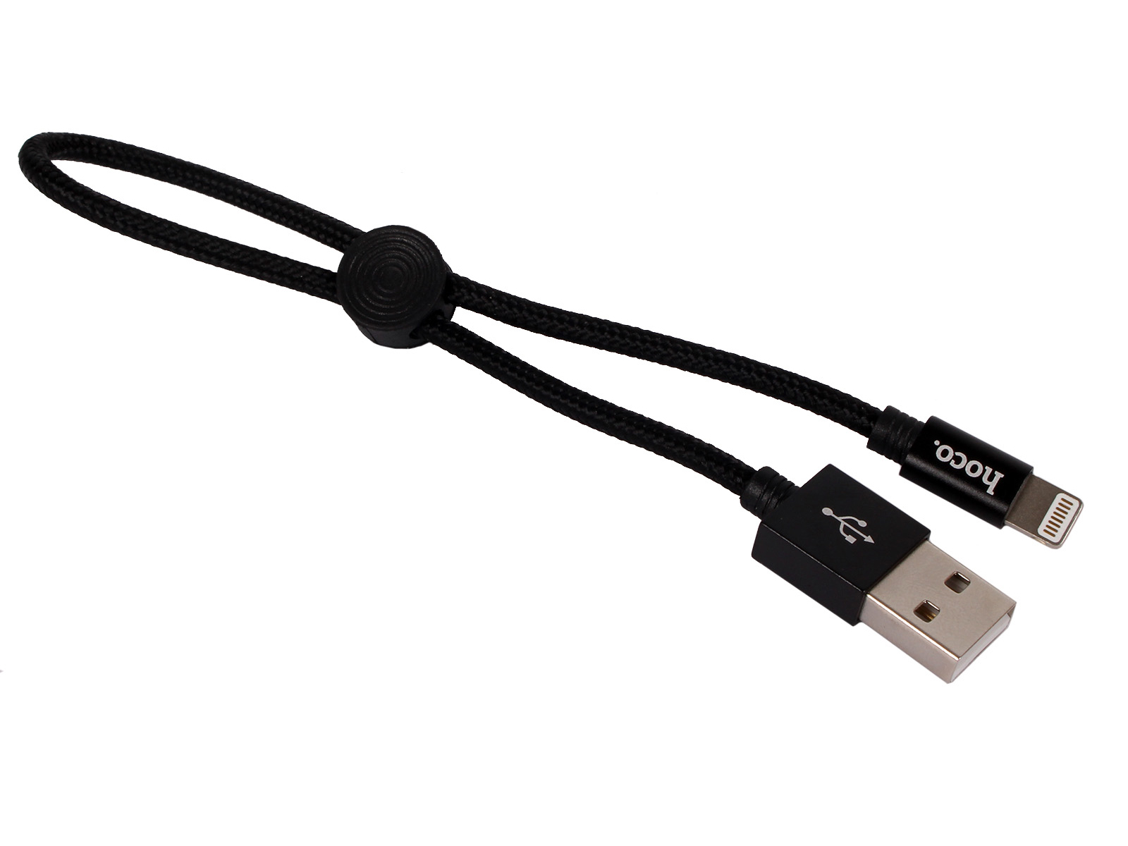 Кабель USB HOCO X35 USB-Lightning 25см черный фотография №1