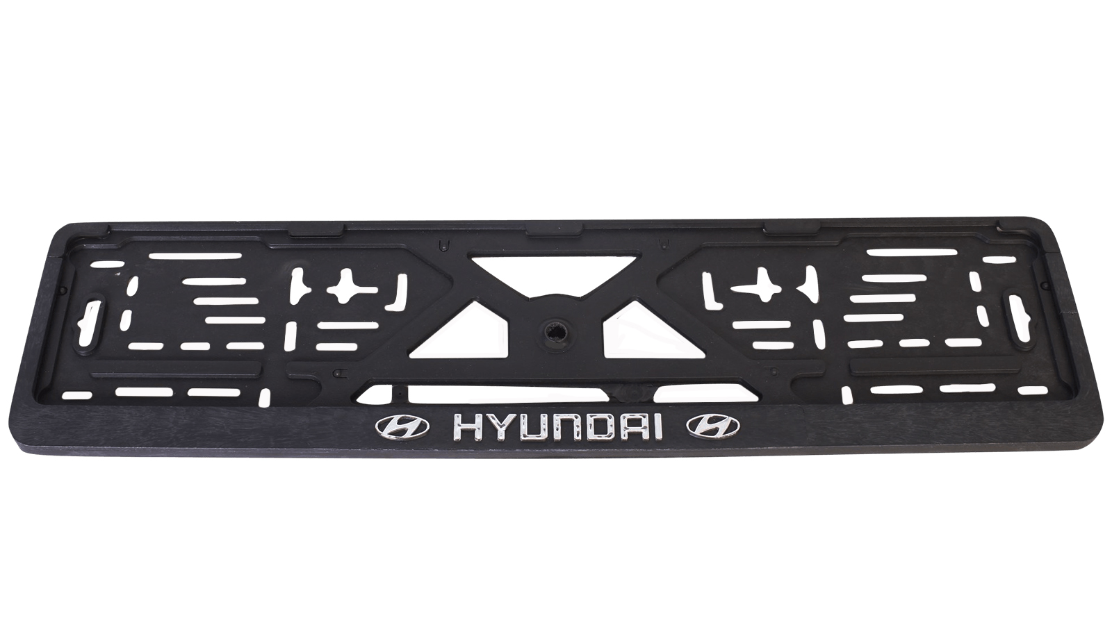 Рамка номерного знака HYUNDAI серебро рельеф 1 штука фотография №1
