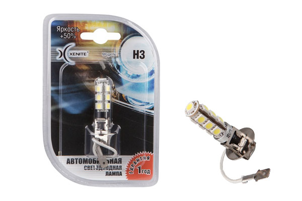 Лампа XENITE H3 13SMD диодная блистер фотография №1