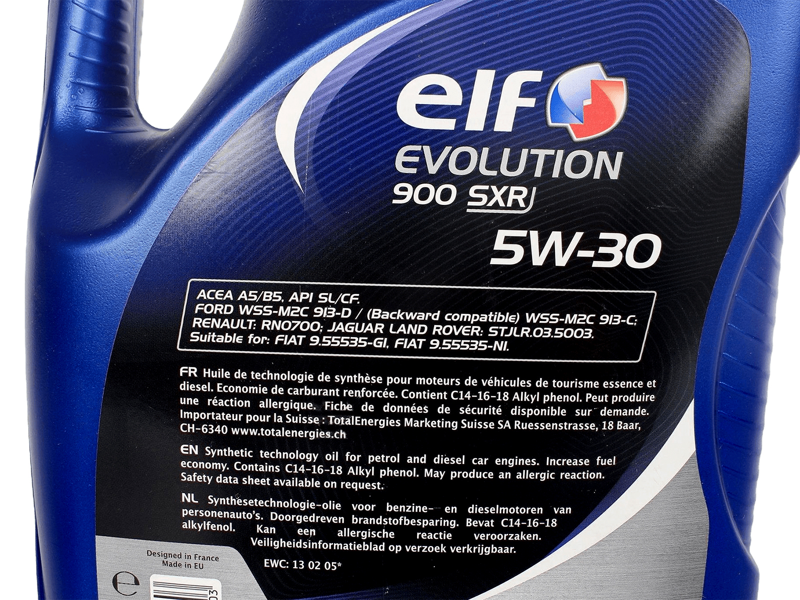 Масло моторное ELF EVOLUTION 900 SXR 5W30 5л фотография №3